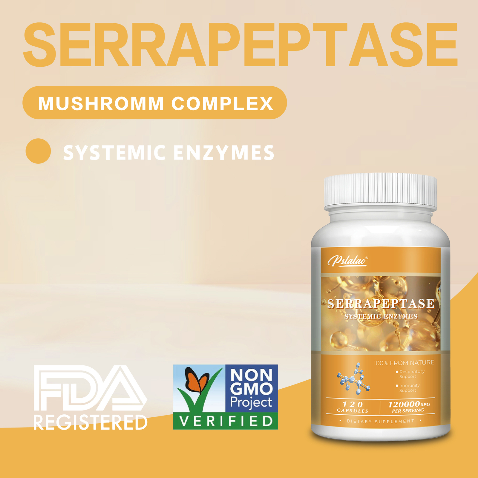 Serrapeptase – Dietary Supplement, Supports Sinus Health, Enhanced Absorption