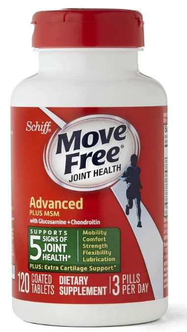 Schiff Move Free Joint Health Advanced MSM With Glucosamine Coated Tablets 120