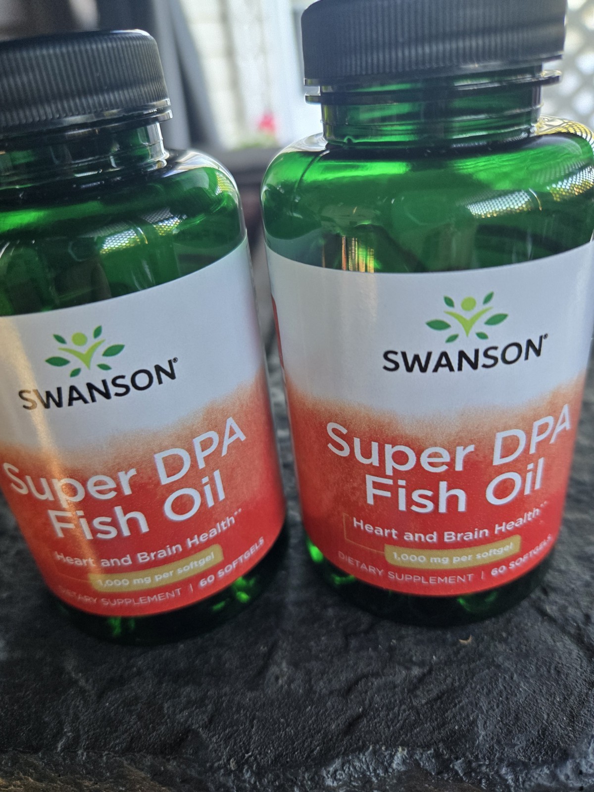Swanson Super DPA Fish Oil Softgels NEW Two-60 Count Bottles. Exp. 7/27