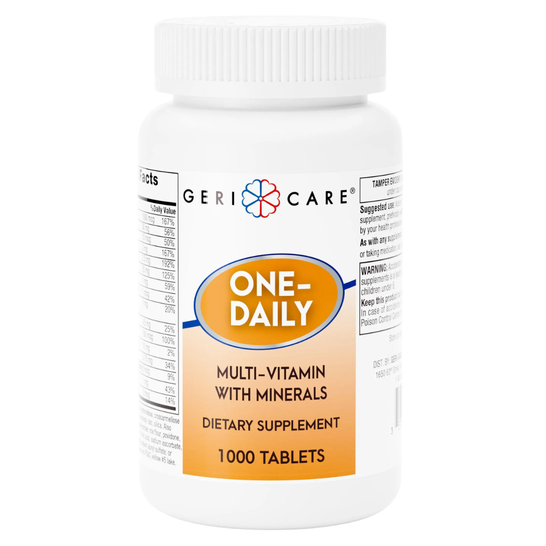 Geri-Care One-Daily Multivitamin w/ Minerals – 1000 Tablets | One A Day (5-2027)