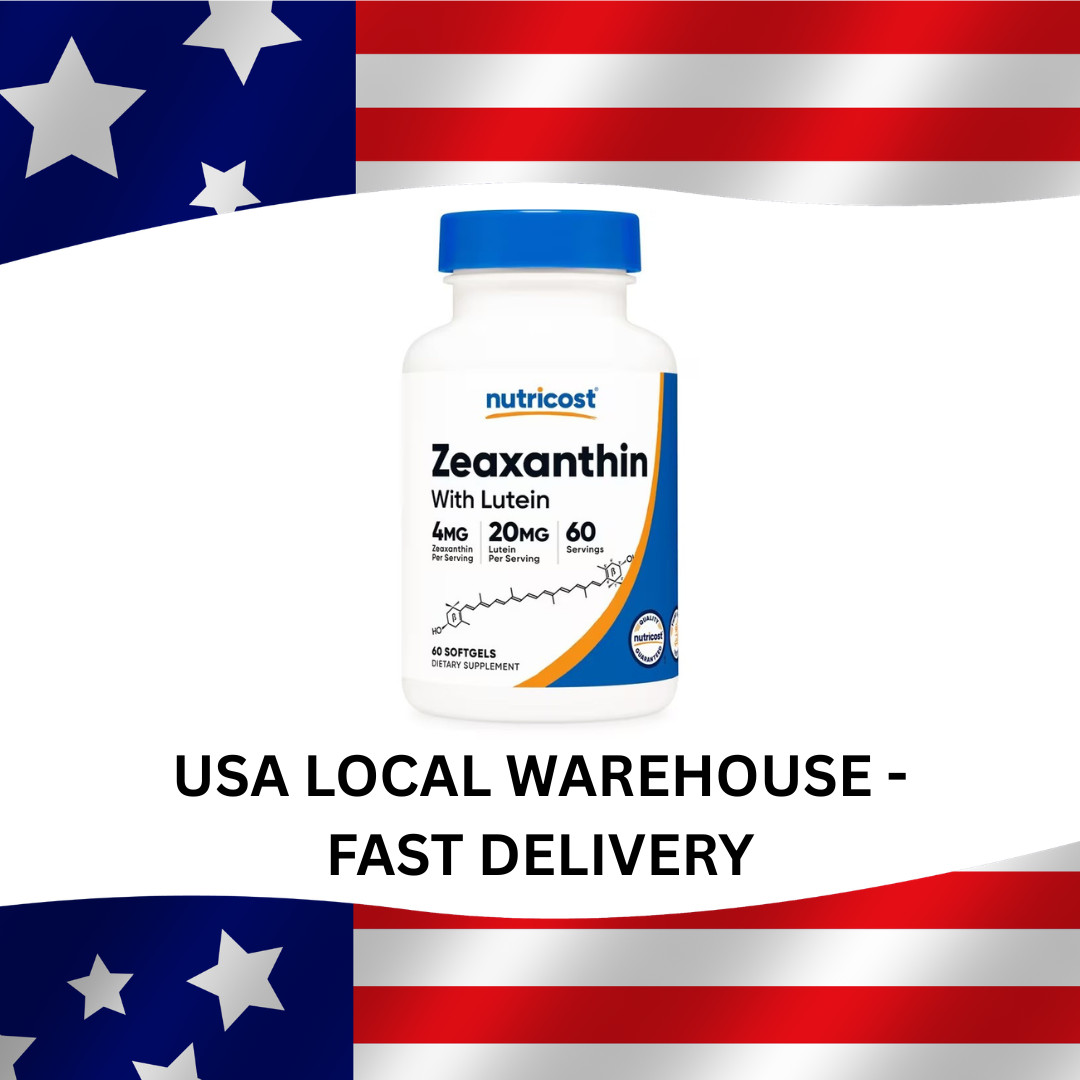 Nutricost Zeaxanthin with Lutein 20mg 60 Softgels Eye Support Non-GMO Fast Ship