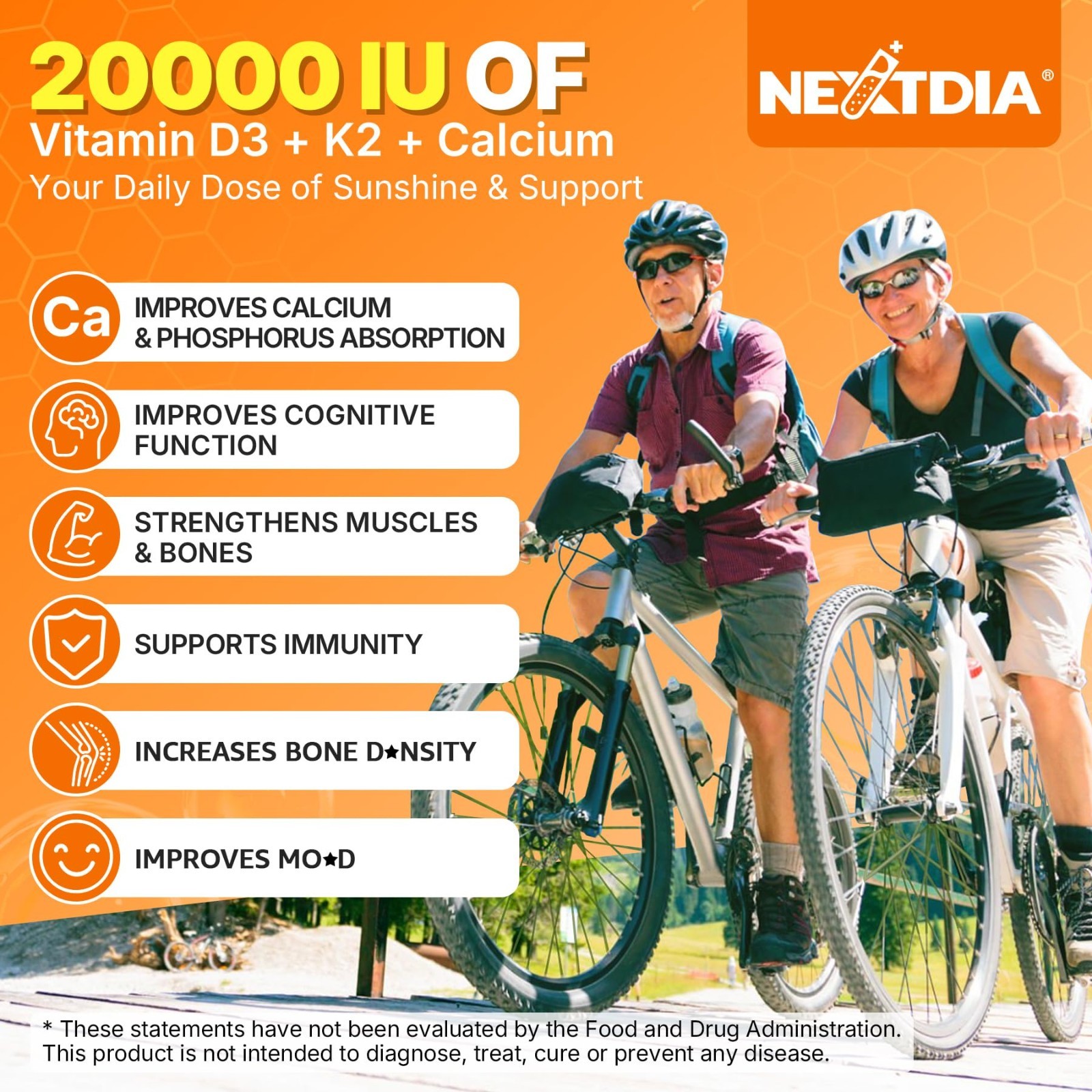 High-Potency Vitamin D3 20,000 IU + K2 200mcg + Calcium Citrate Softgels – Bone