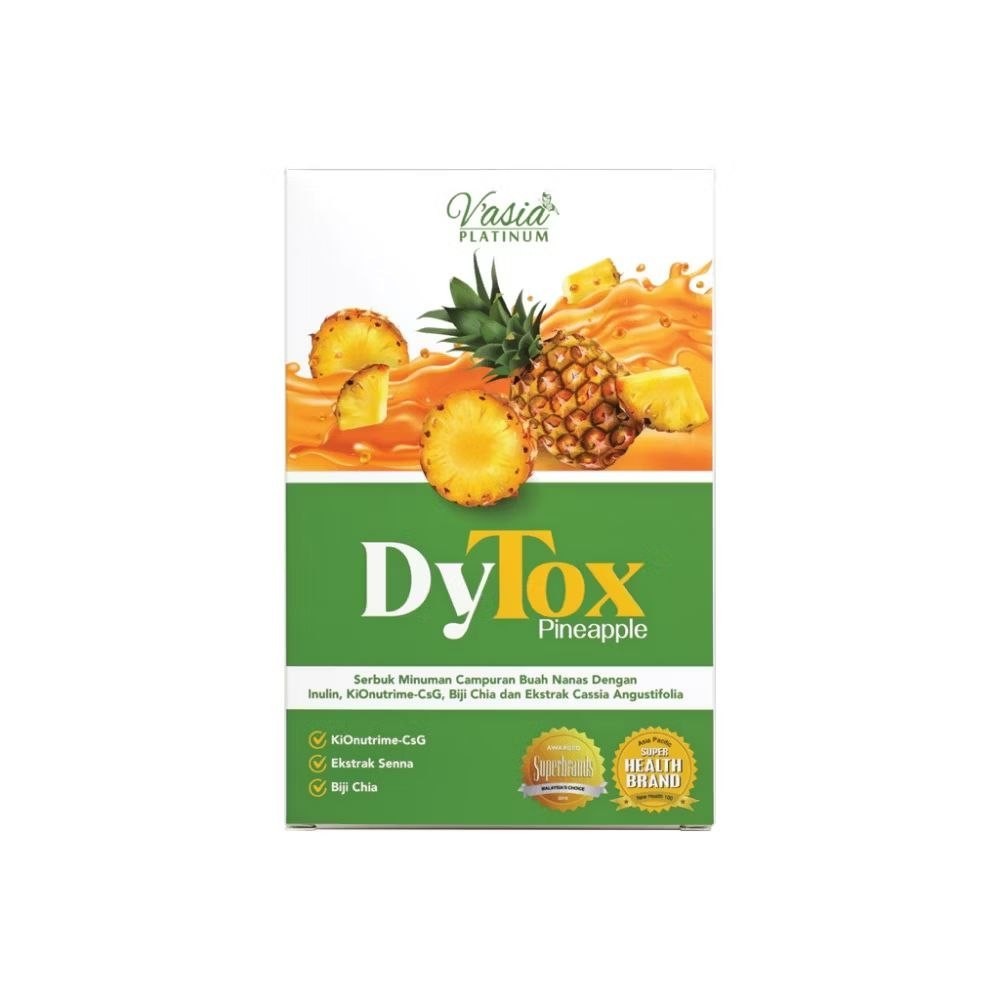 DyTox Pineapple Drink Mixed with Senna Chia Inulin 10 Sachets Digestive Support