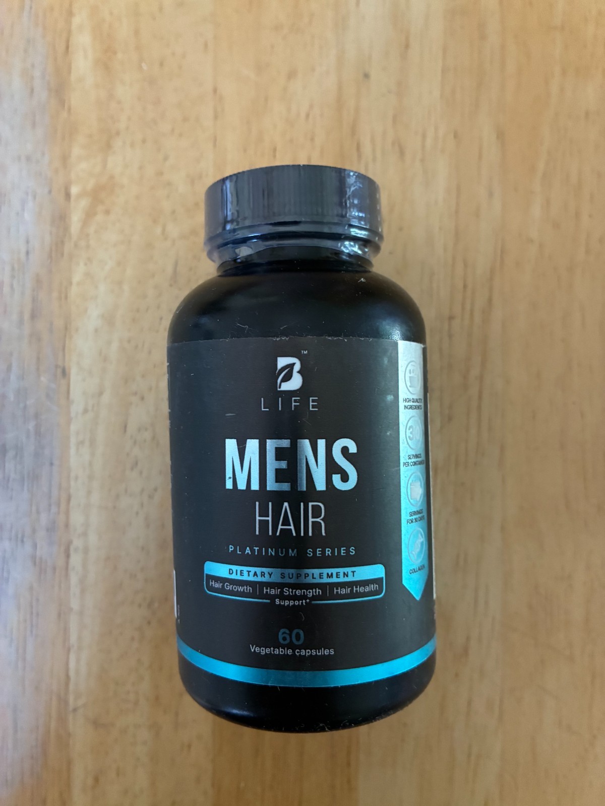 BLife Mens Hair Growth Supplement – Biotin Collagen Hair Vitamins 60 Capsules