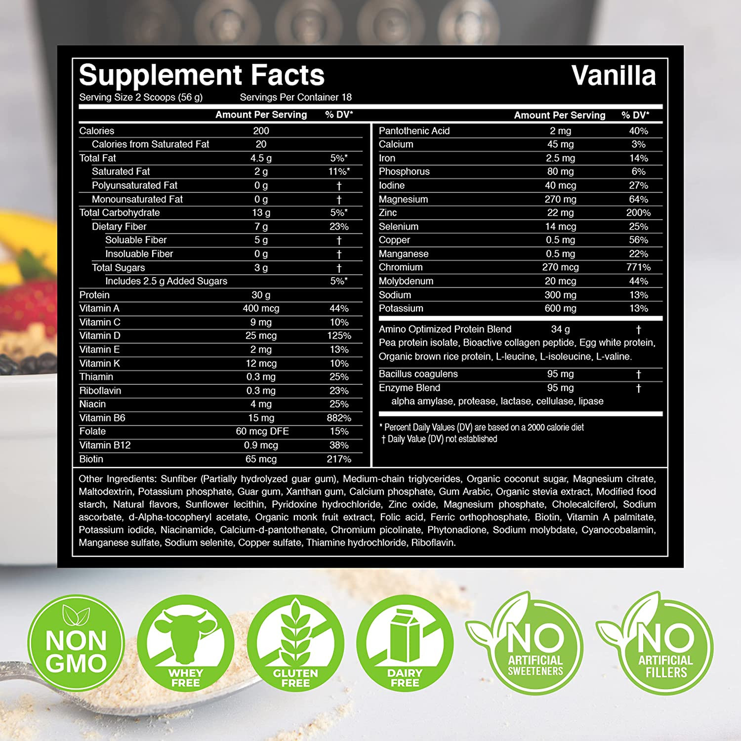 Transformation Vanilla Protein Powder | 30G Multi-Protein Superblend 1 Bag