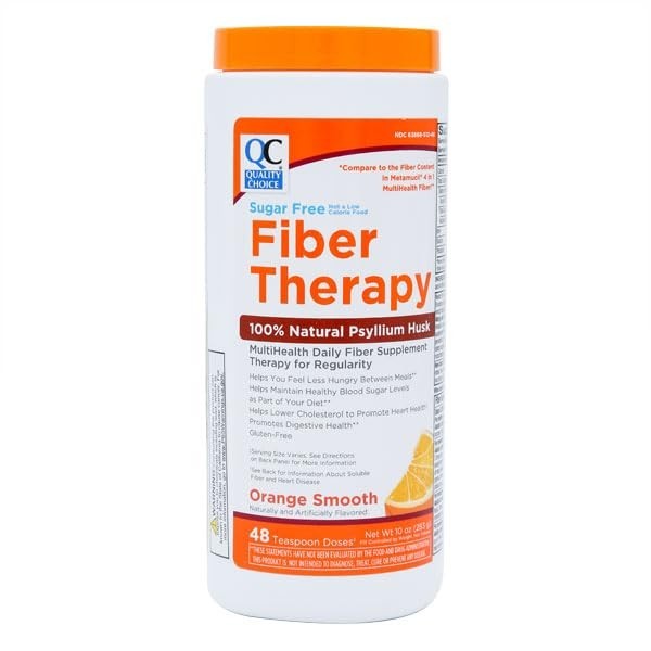 Sugar Free Fiber Powder – Naturally Derived Vegetable Formula, 48 Doses, Orange