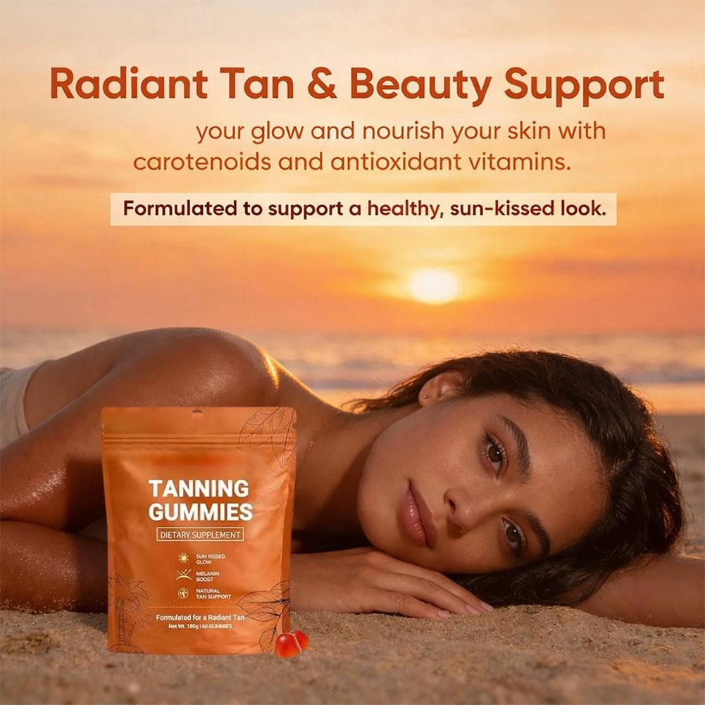 Daily Tanning Gummies Vitamin Blackening Gummies – Enhance Skin Melanin US