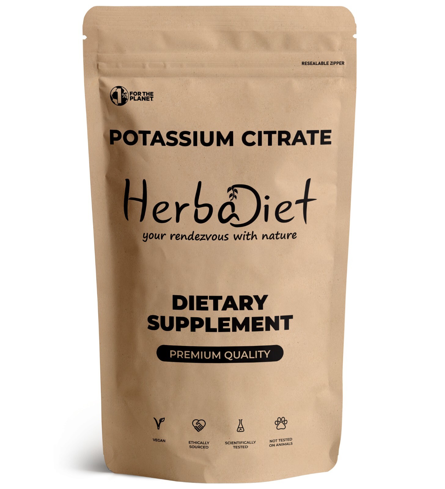 Potassium Citrate Powder – Essential Potassium – Unflavored – 310mg per serving