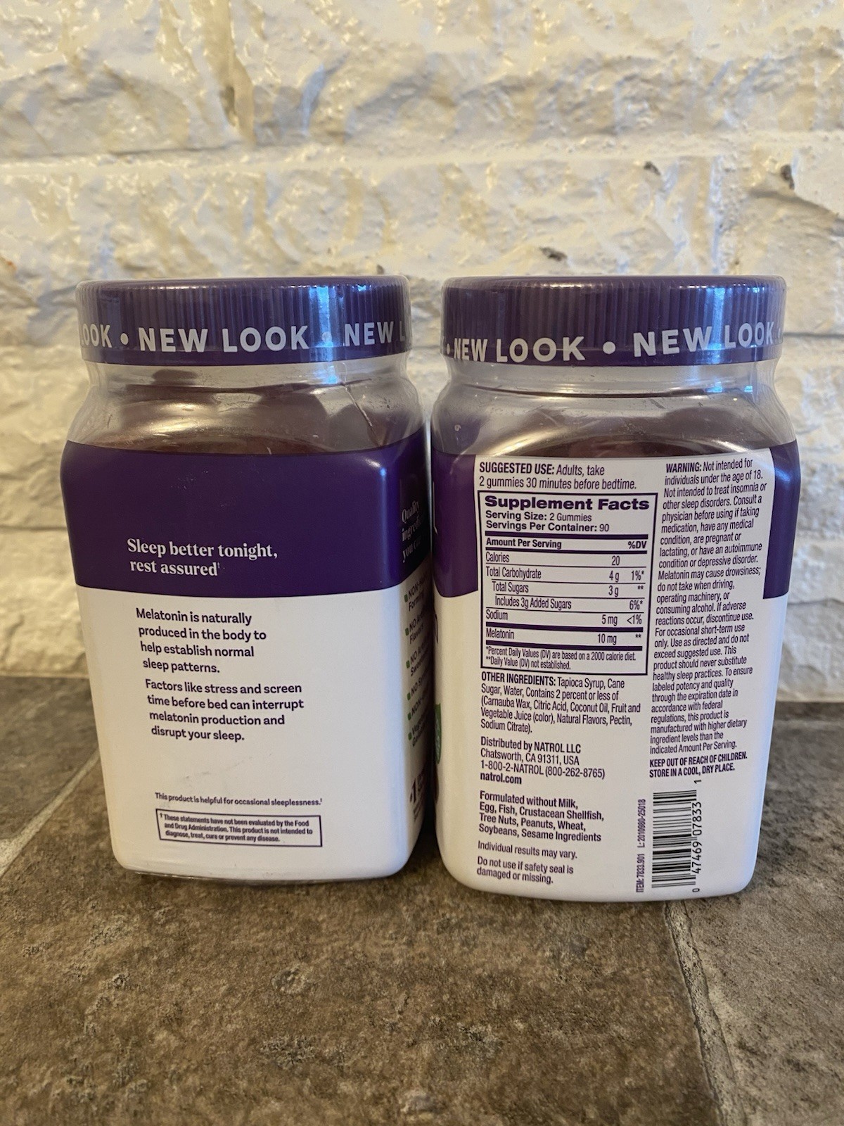 *2 PK*Natrol Melatonin 10mg Sleep Aid Gummies Strawberry 180ct.Each.