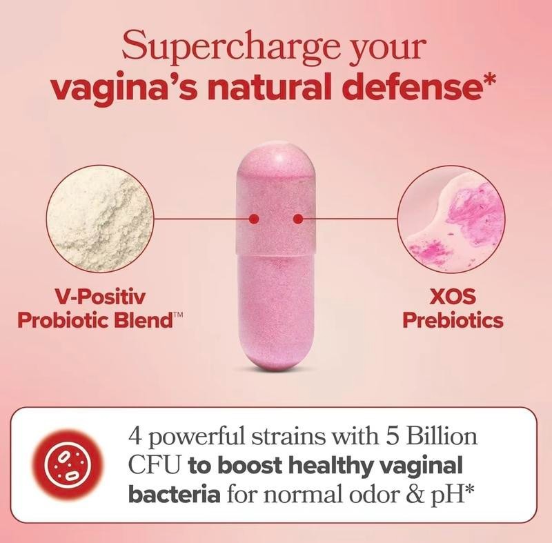 Womens Probiotic pH Balance Vaginal Health Prebiotics Lactobacillus 60ct