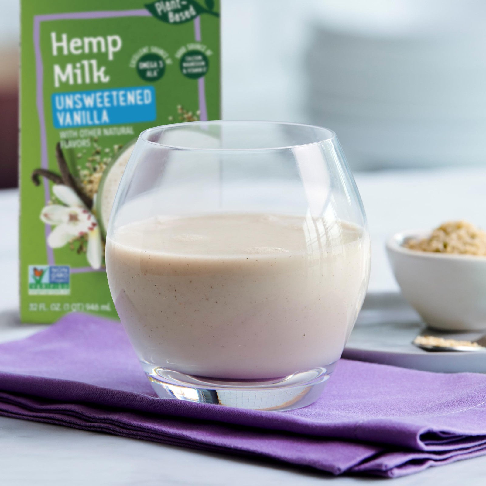 Pacific Foods Unsweetened Vanilla Hemp Milk 32 Oz Dairy Free Vegan Milk
