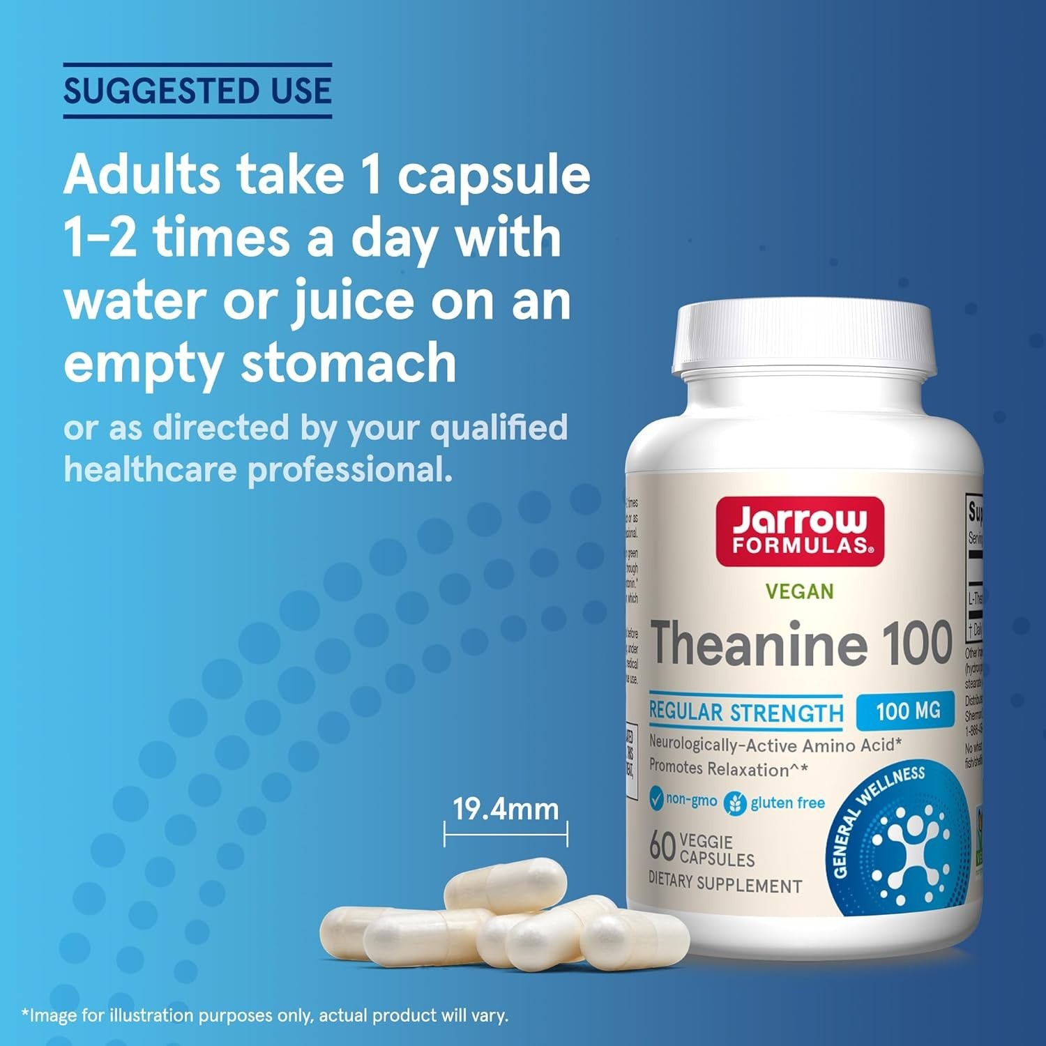 L-Anine 100 mg Dietary Supplement – 60 Capsules for Stress Relief