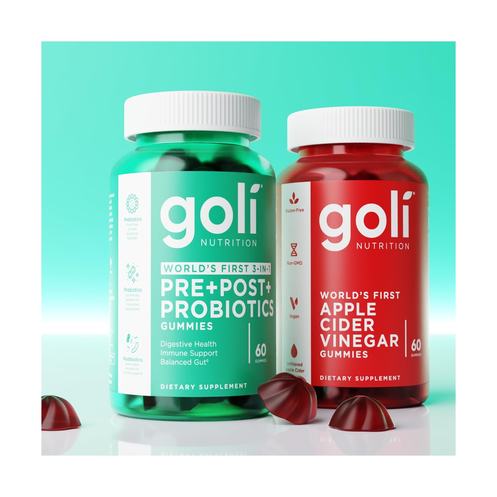 Goli Pre Pro Postbiotic Gummies – Worlds First 3-in-1 Formula w… USA FAST SHIP