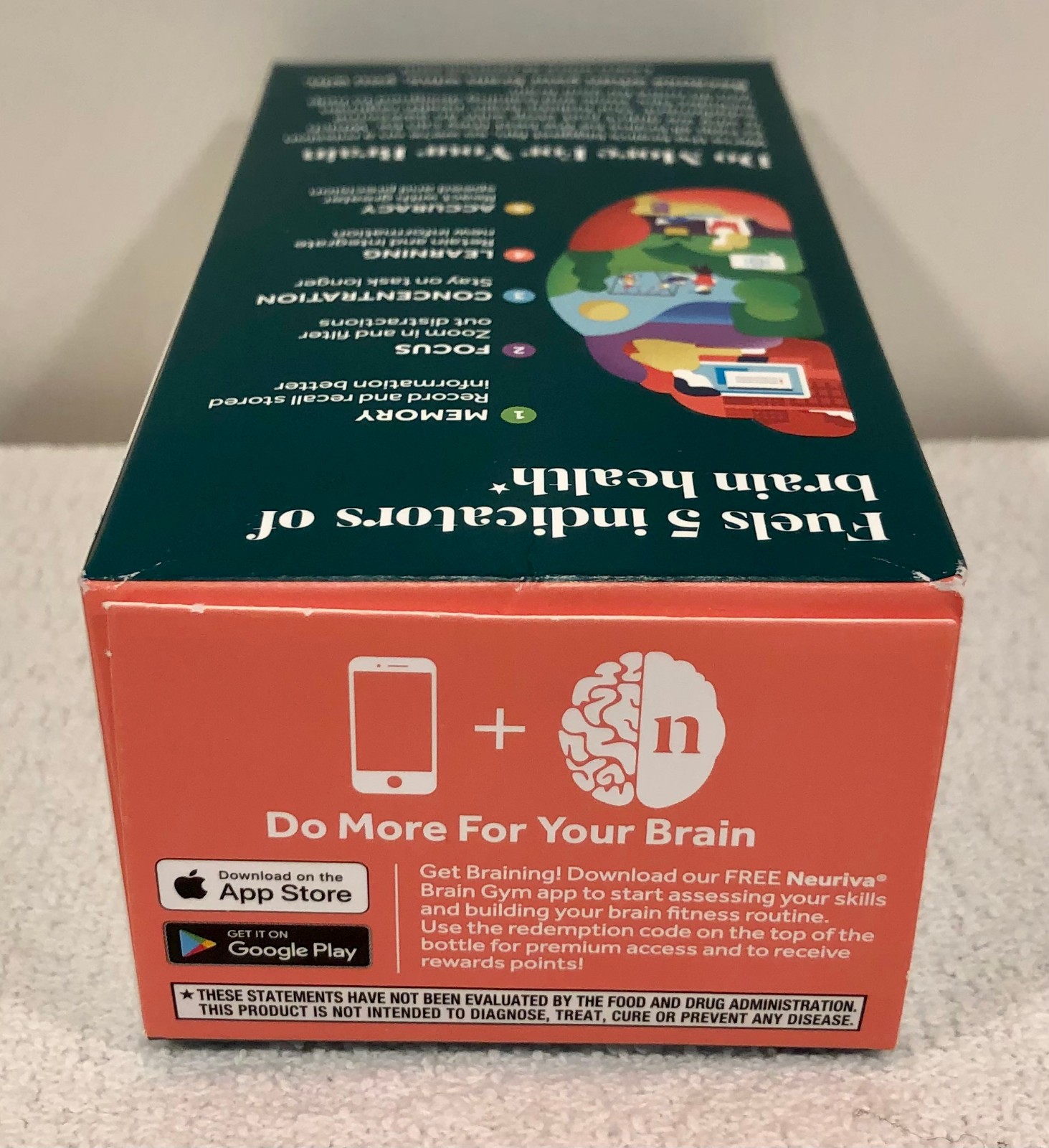 Neuriva Original Brain Nootropic Supplement Memory Focus Concentration 30 Caps