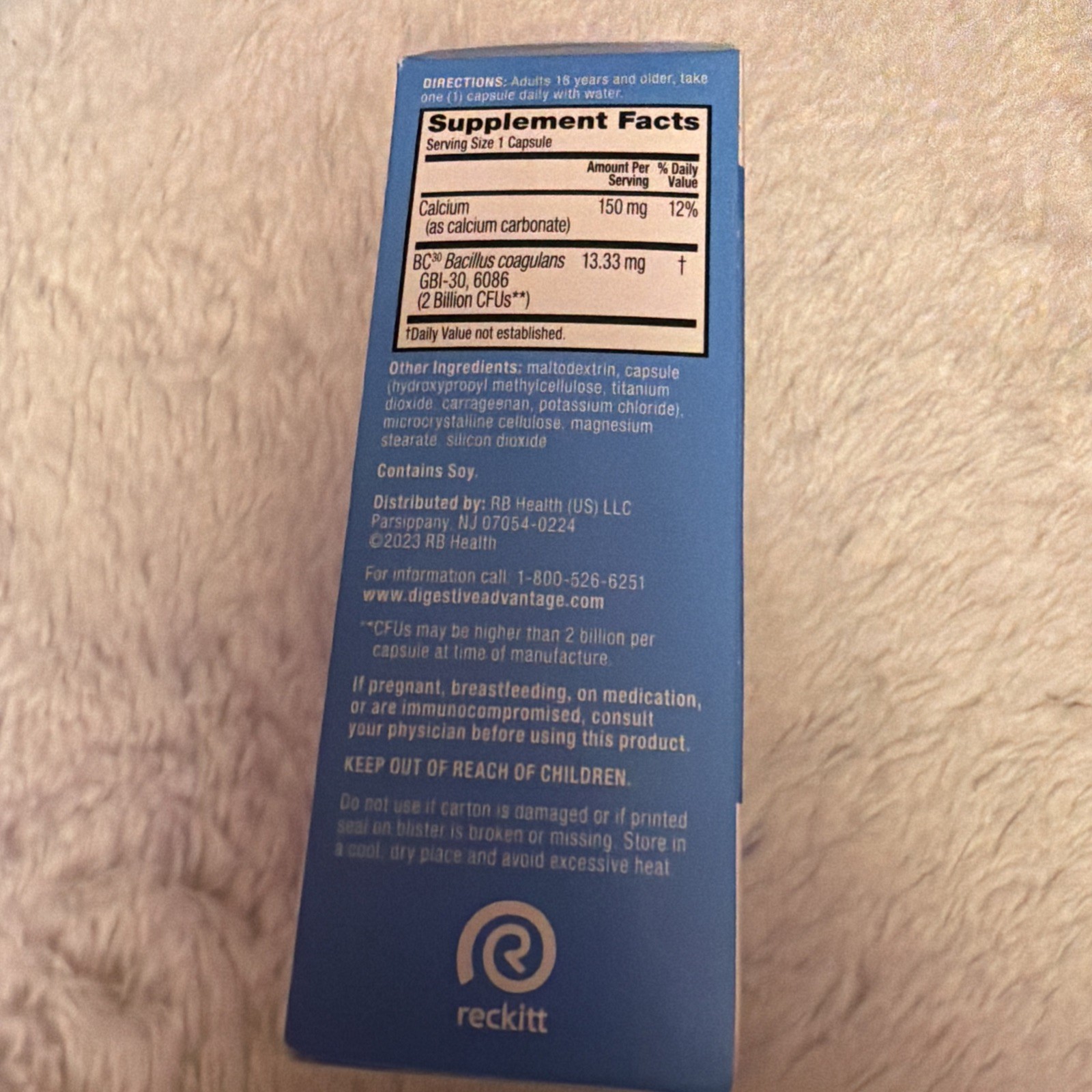 Digestive Advantage Daily Probiotics 30 Count Immune and Digestive Exp 05/2027