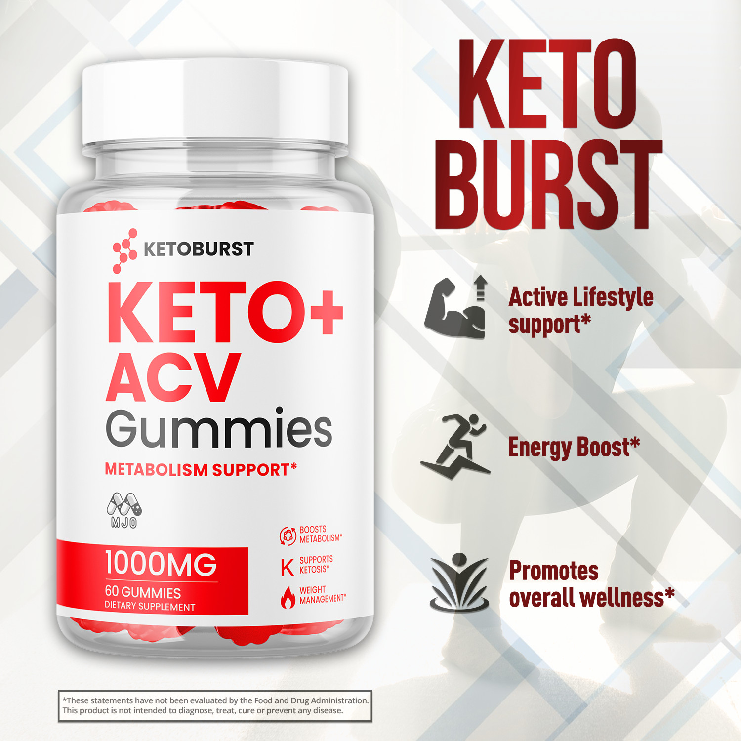 (5 Pack) Keto Burst ACV Keto Gummys Advance Vitamin Max Supplement 300 Gummies