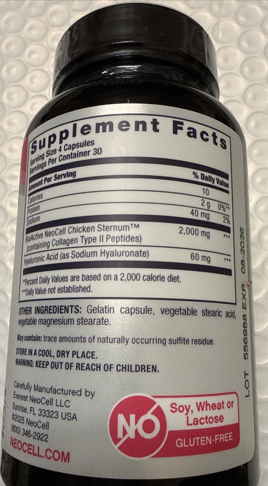 NEOCELL. ADVANCED JOINT COMPLEX. COLLAGEN 2 – EXP 08/26 New 120 Count