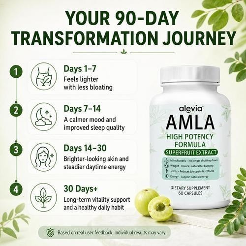 Amla Capsules 1000mg Organic Indian Gooseberry Ayurvedic Alevia Fruit 1-3 pack