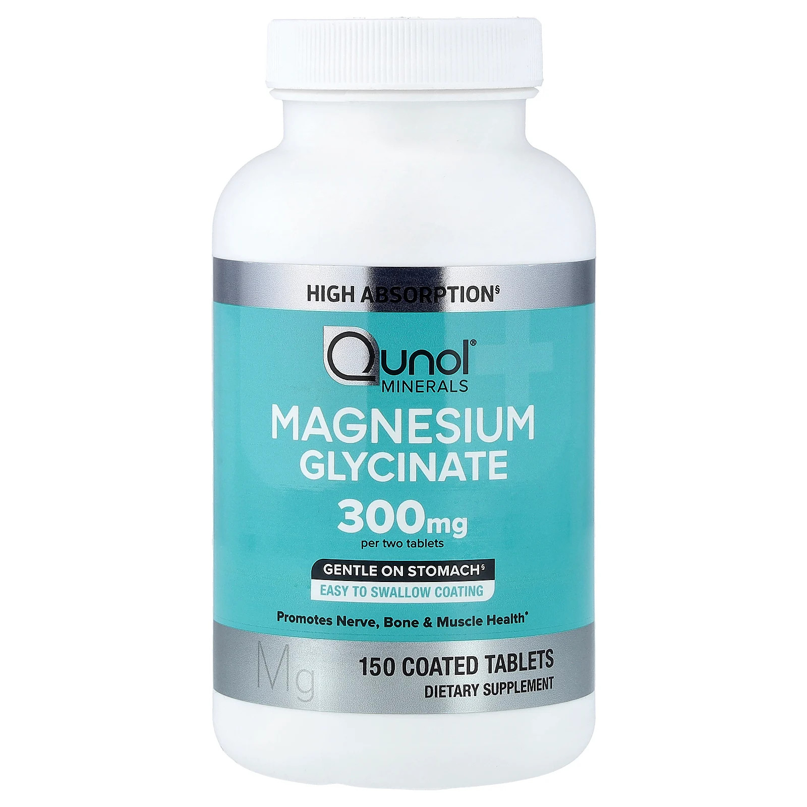 Magnesium Glycinate, 150 Coated Tablets (150 mg per Tablet)