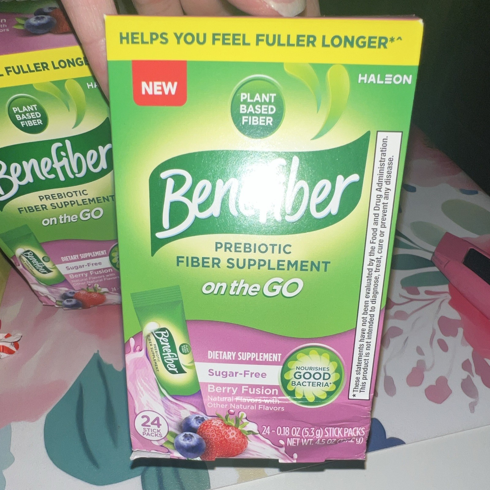 Benefiber On the Go Prebiotic Fiber Supplement Powder
