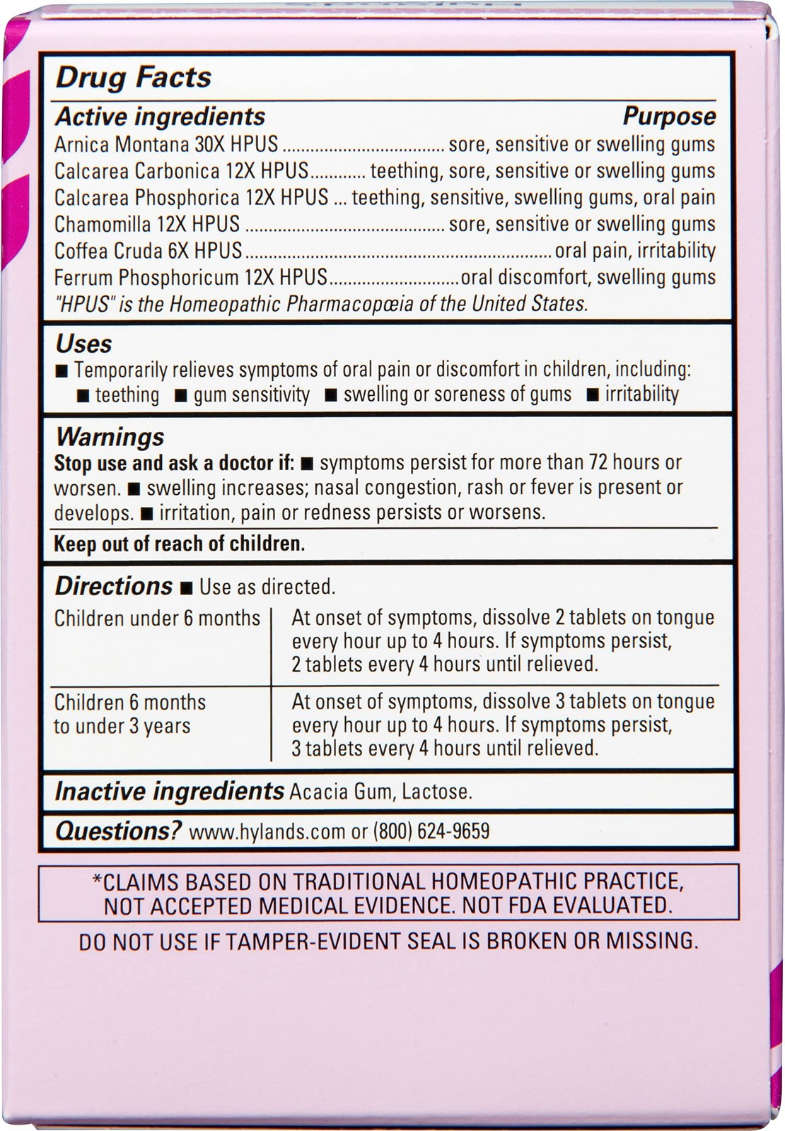 Hyland’s Baby Daytime Soothing Tablets with Chamomilla, Natural Relief of Ora…