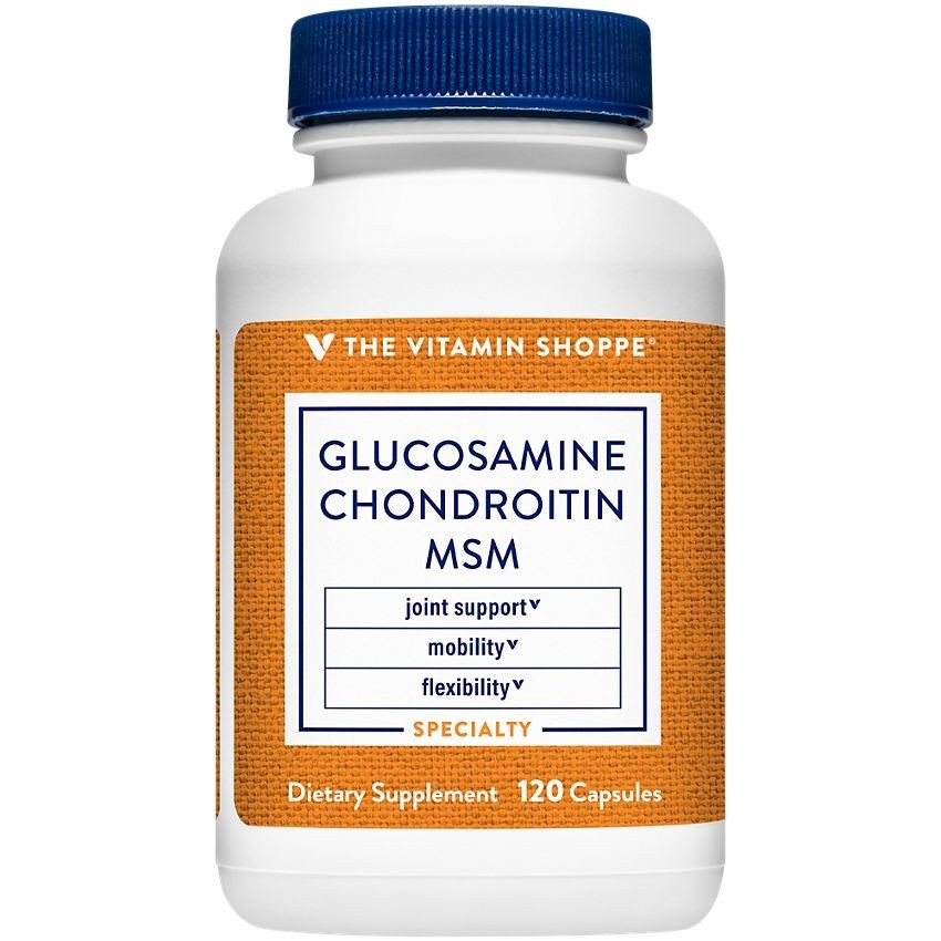 NEW Glucosamine Chondroitin MSM 120 Chew Tabs Vitamin Shoppe Joint Raspberry