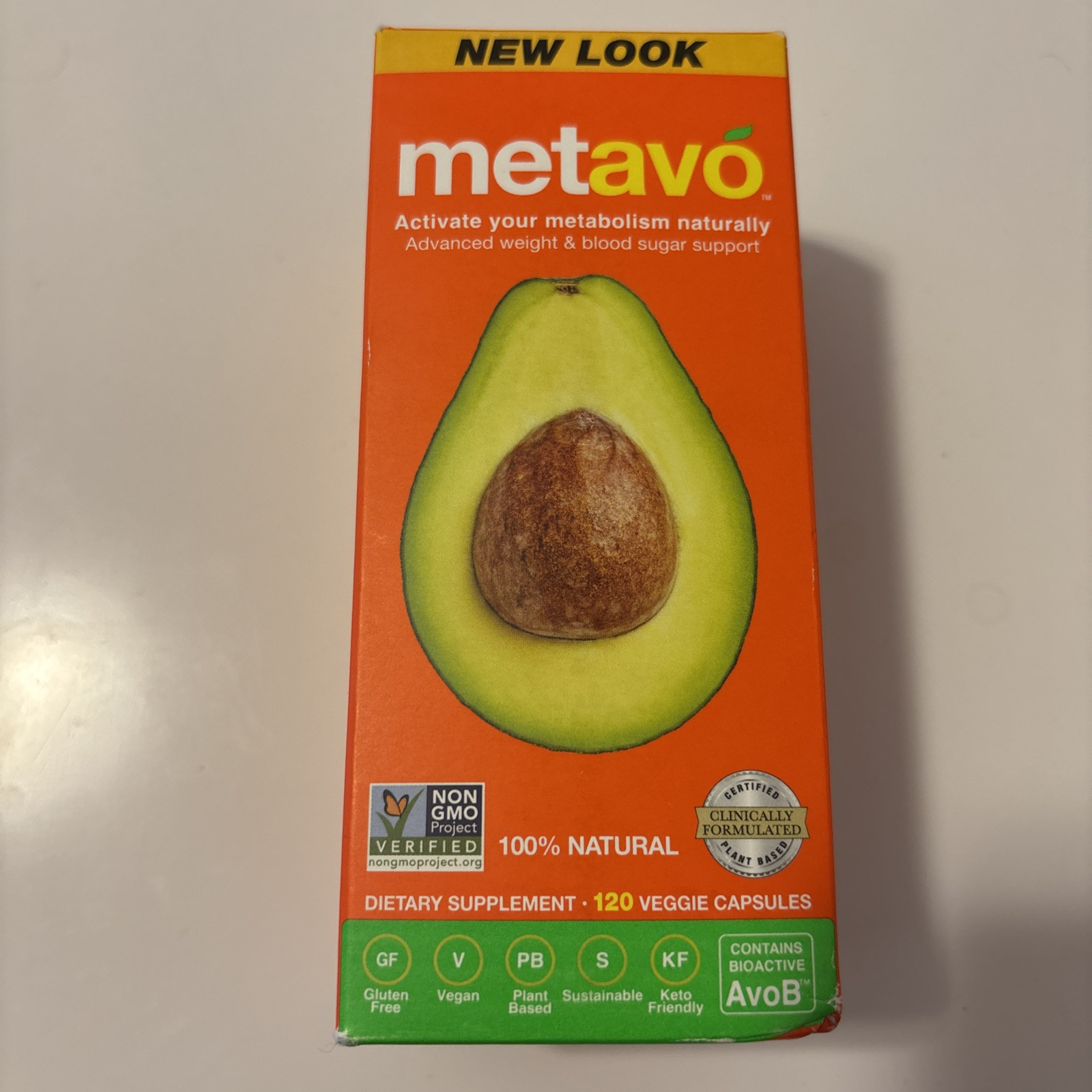 Metavo Metabolism Booster Natural Support Avocado 120ct EXP 10/2025 Sealed