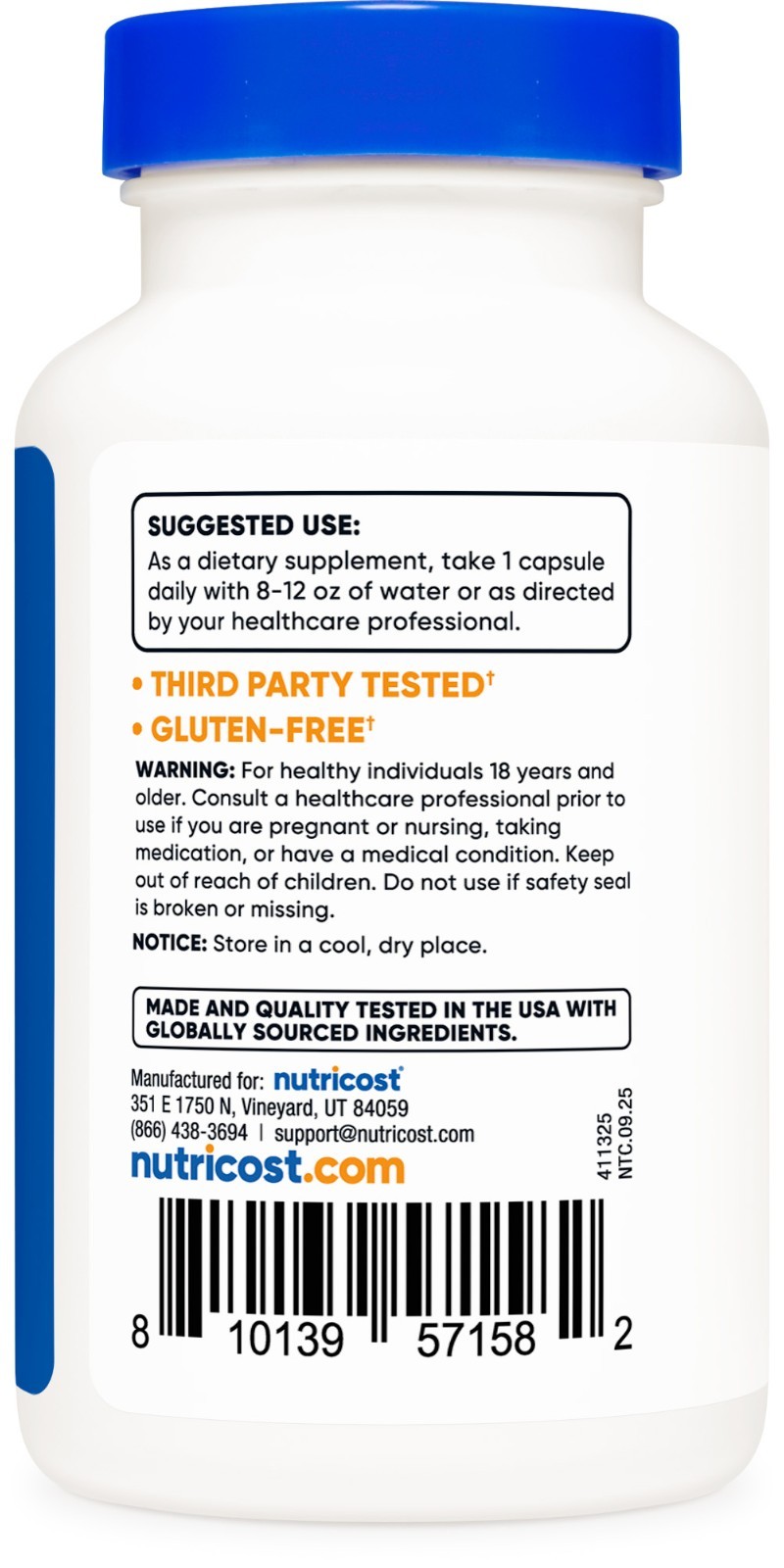 Nutricost N-Acetyl L-Tyrosine (NALT) 350mg, 120 Capsules – Gluten Free, Non-GMO