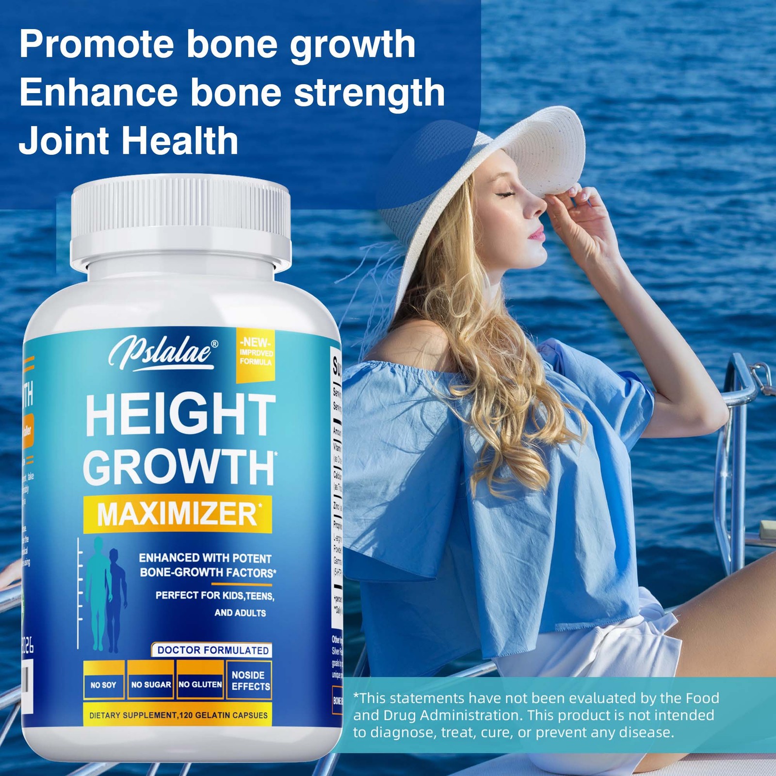 Height Growth Maximizer – Natural Height Increase Supplements – with Vitamin D