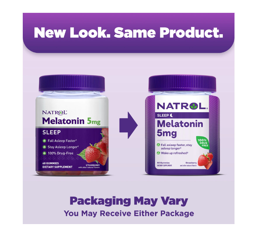 Melatonin -strawberry flavor 5 mg of 90 gummy  EXP：12/2025 or better