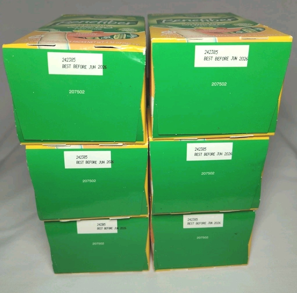6 BOXES Benefiber Prebiotic Fiber 144 Sticks TOTAL Strawberry Lemonade On The Go