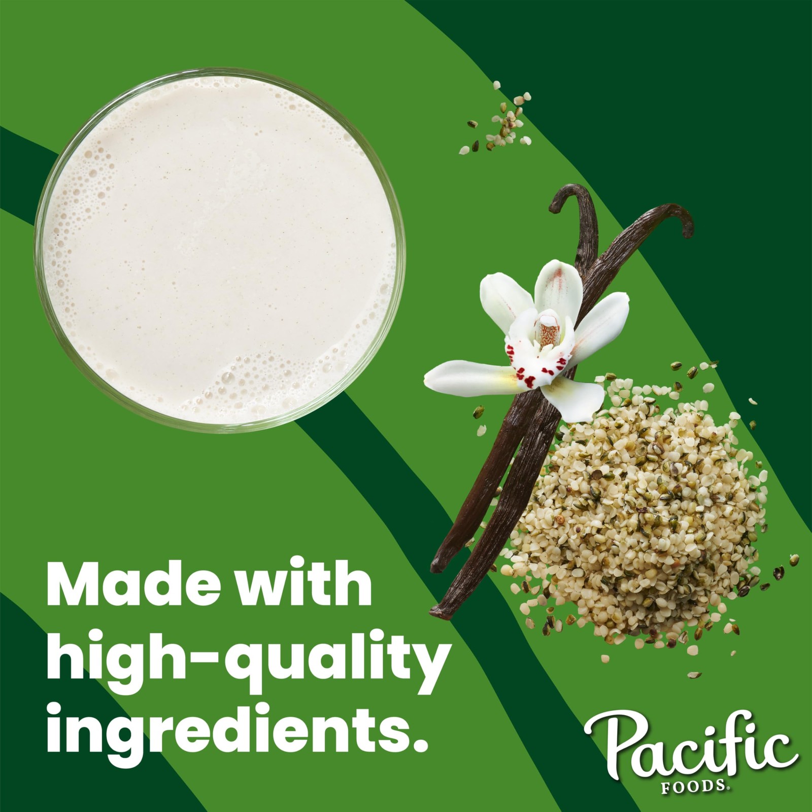 Pacific Foods Unsweetened Vanilla Hemp Milk 32 Oz Dairy Free Vegan Milk