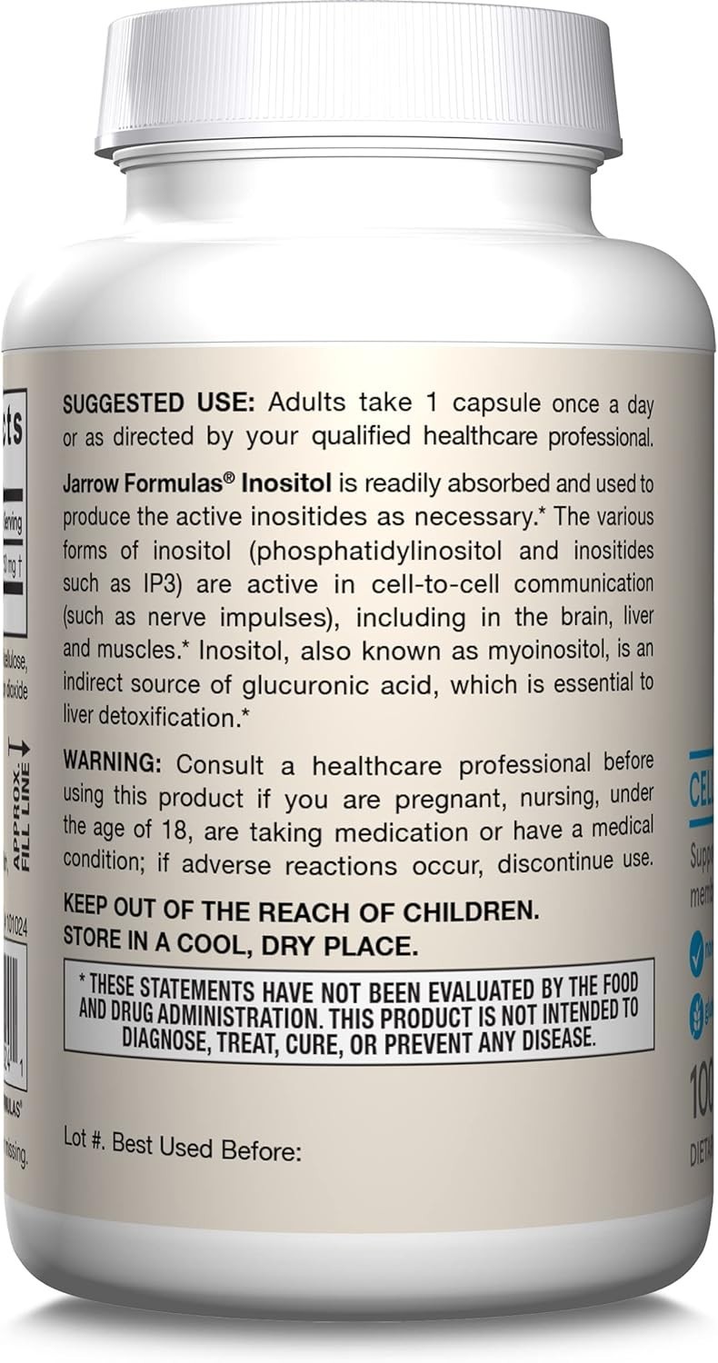 Inositol 750 mg – Ultimate Liver Support & Cellular Health, 100 Veggie Capsules