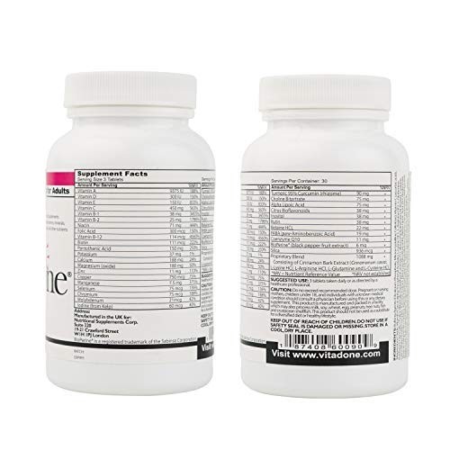 Vitadone is a Powerful Multivitamin Supplement to Fight 90 Count (Pack of 1)