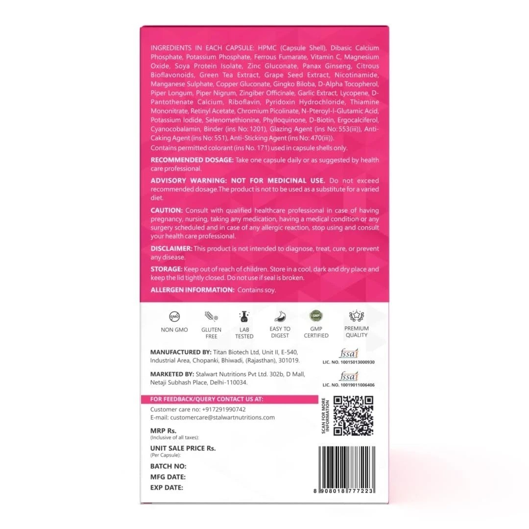 Nature’s Island Multivitamin For Women, (60 Capsules) – 100% RDA of all Vitamins