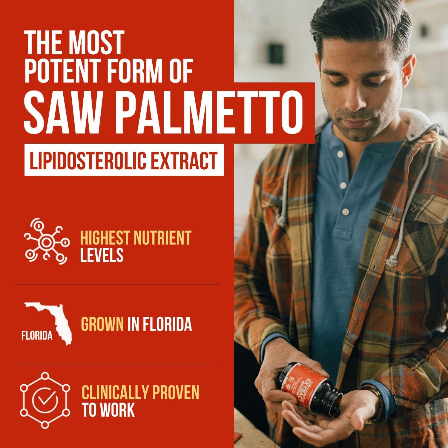 Saw Palmetto Extract 10X Potency + Pumpkin Seed Oil – Prostate Health, Hair Grow