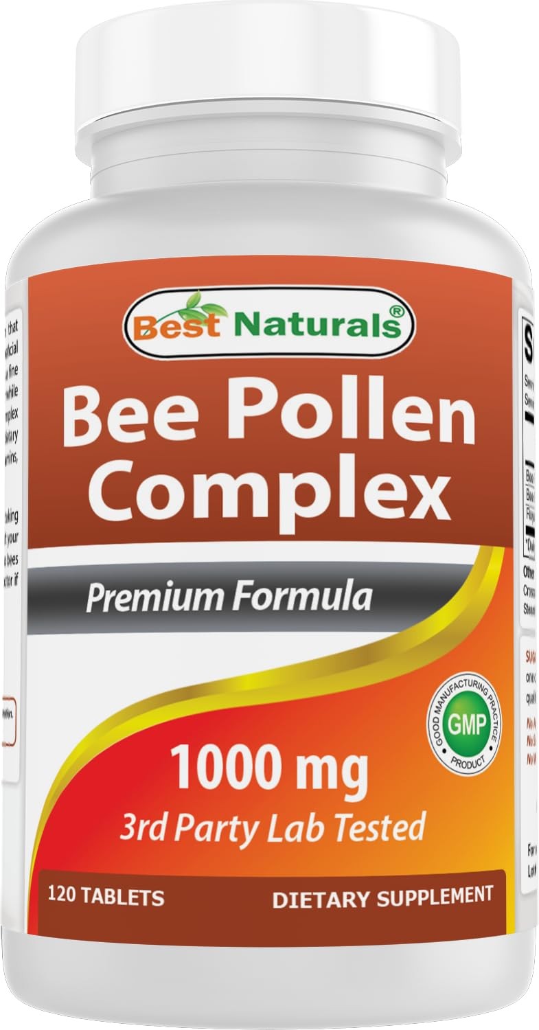 Best Naturals Bee Pollen Complex 1000 mg 120 Tablets 120 Count (Pack of 1)