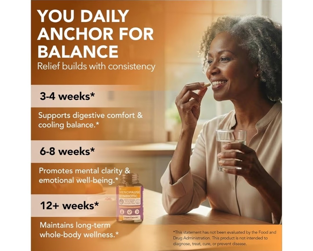 2 Pack)Menopause Synbiotic Supplements for Women Dong Quai,Black Cohosh 120 Caps