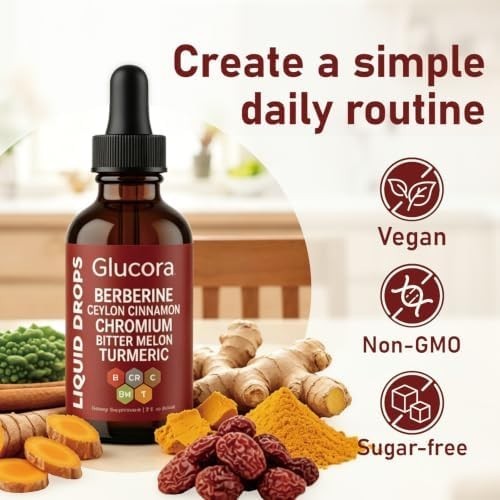 Glucora Berberina Liquida,Glucora Ceylon Cinnamon 2 Fl Oz (Pack of 1), 1pcs