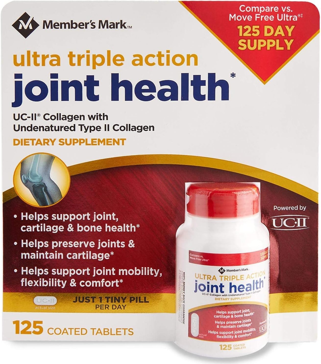 Member’s Mark Ultra Joint Support with UC-II Collagen – 125 Nutritional Tablets