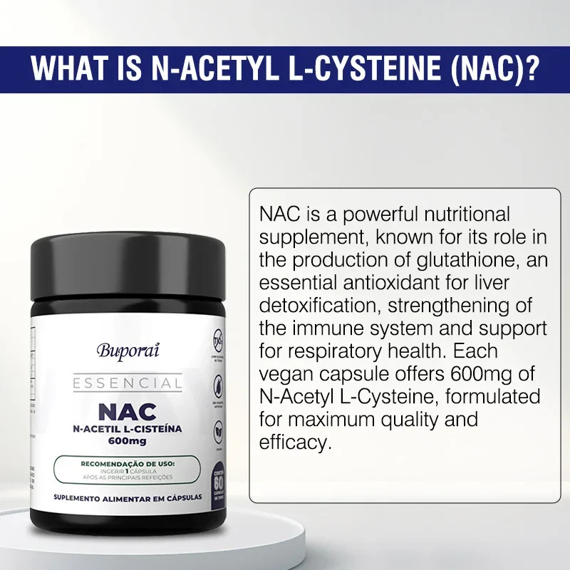NAC 120pcs, Kidney and Liver Cleansing,Detoxification,Support Respiratory Health