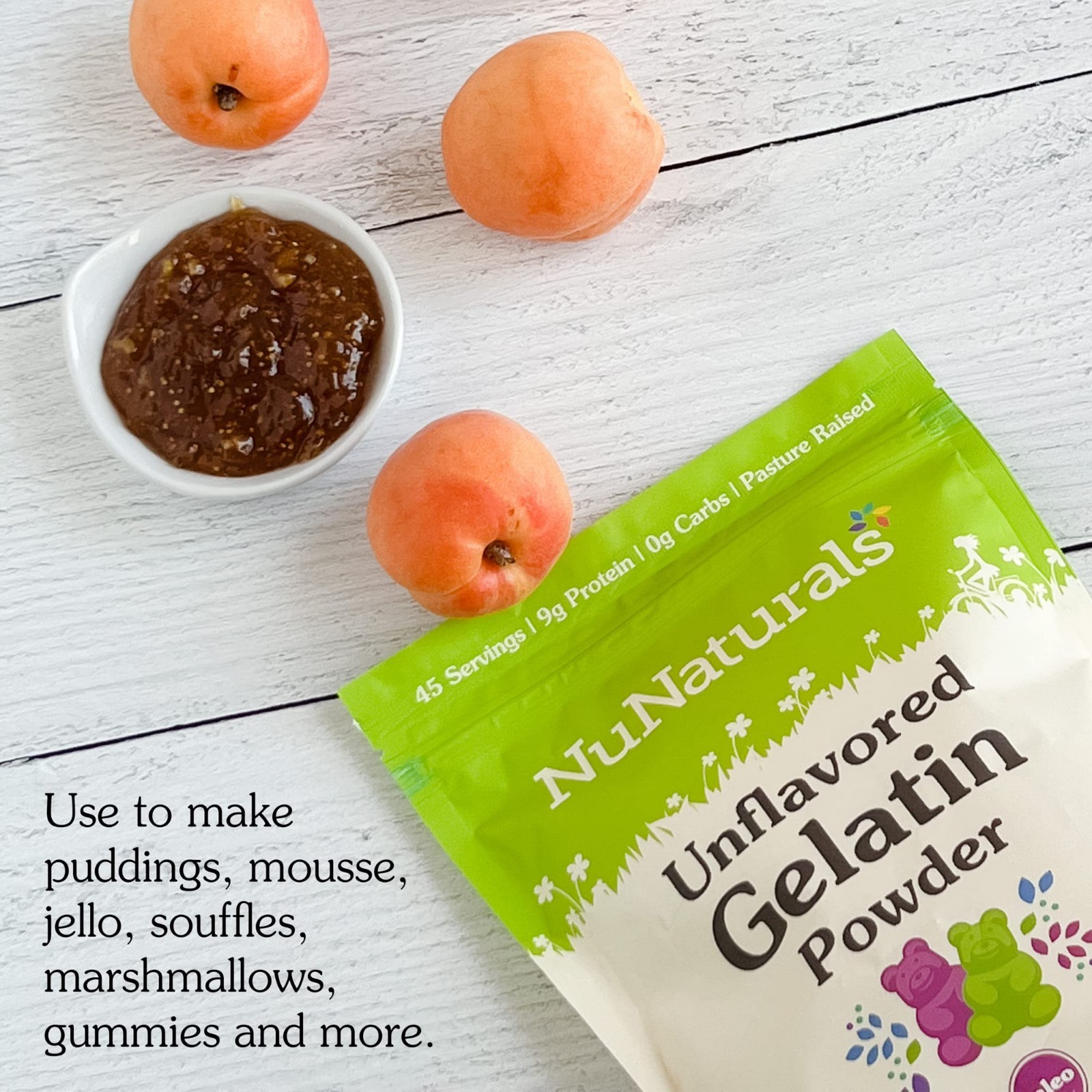 Unflavored Beef Gelatin Powder – Instantly Thickens & Stabilizes, 1lb (2-Pack)