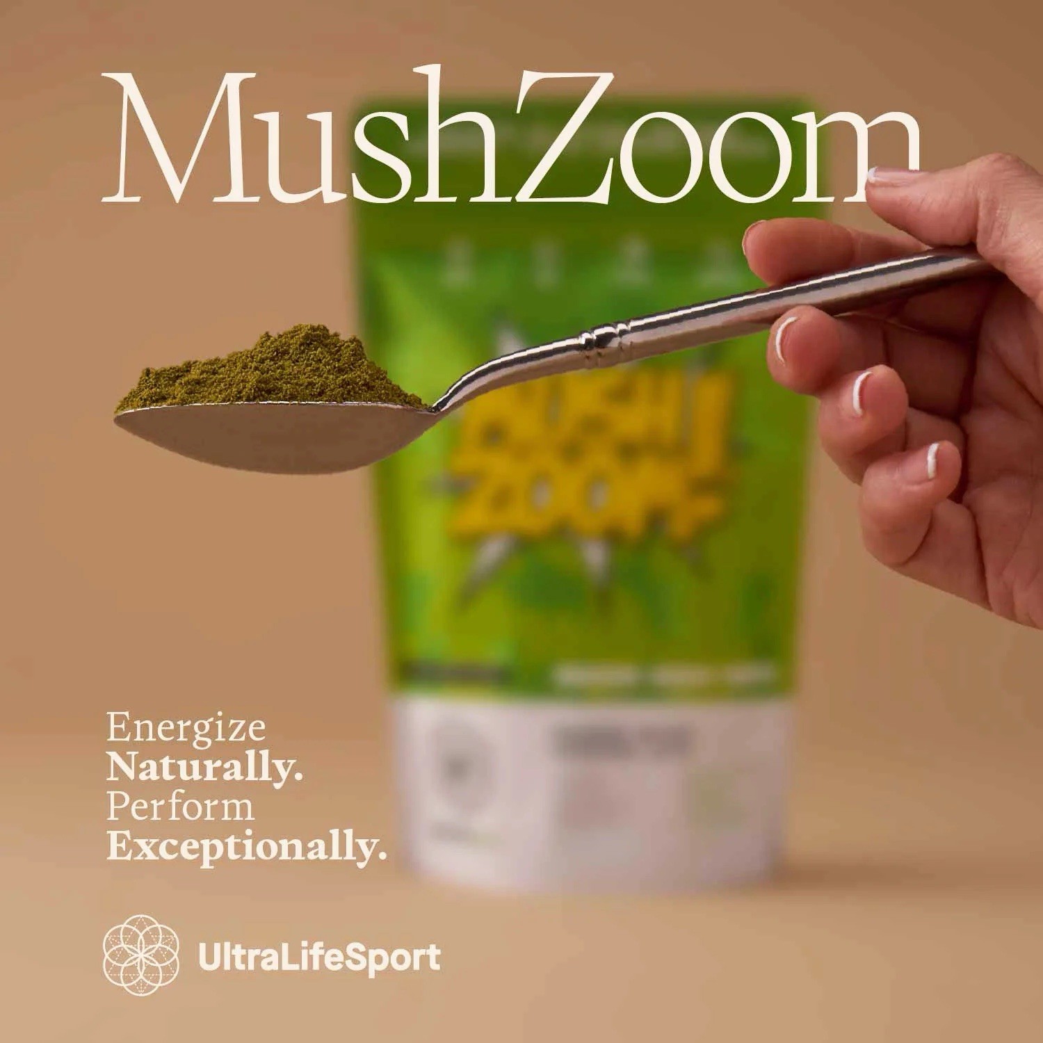 Mush Zoom Energizing Coconut Matcha Focus & Vitality Blend -30 Servings, Organic