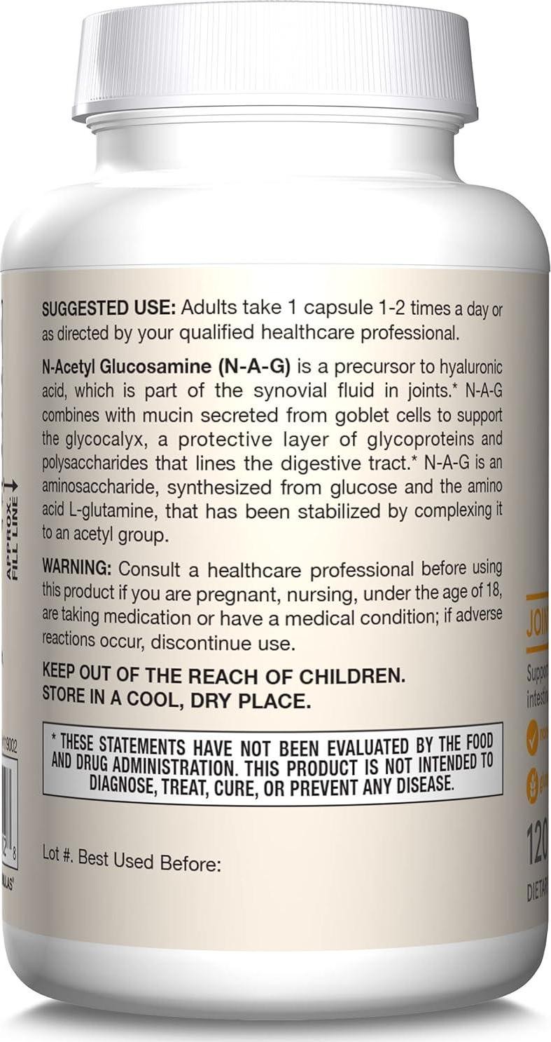 Jarrow Formulas N-A-G 700 mg, N-Acetyl Glucosamine, Acetylated Form of for Bone