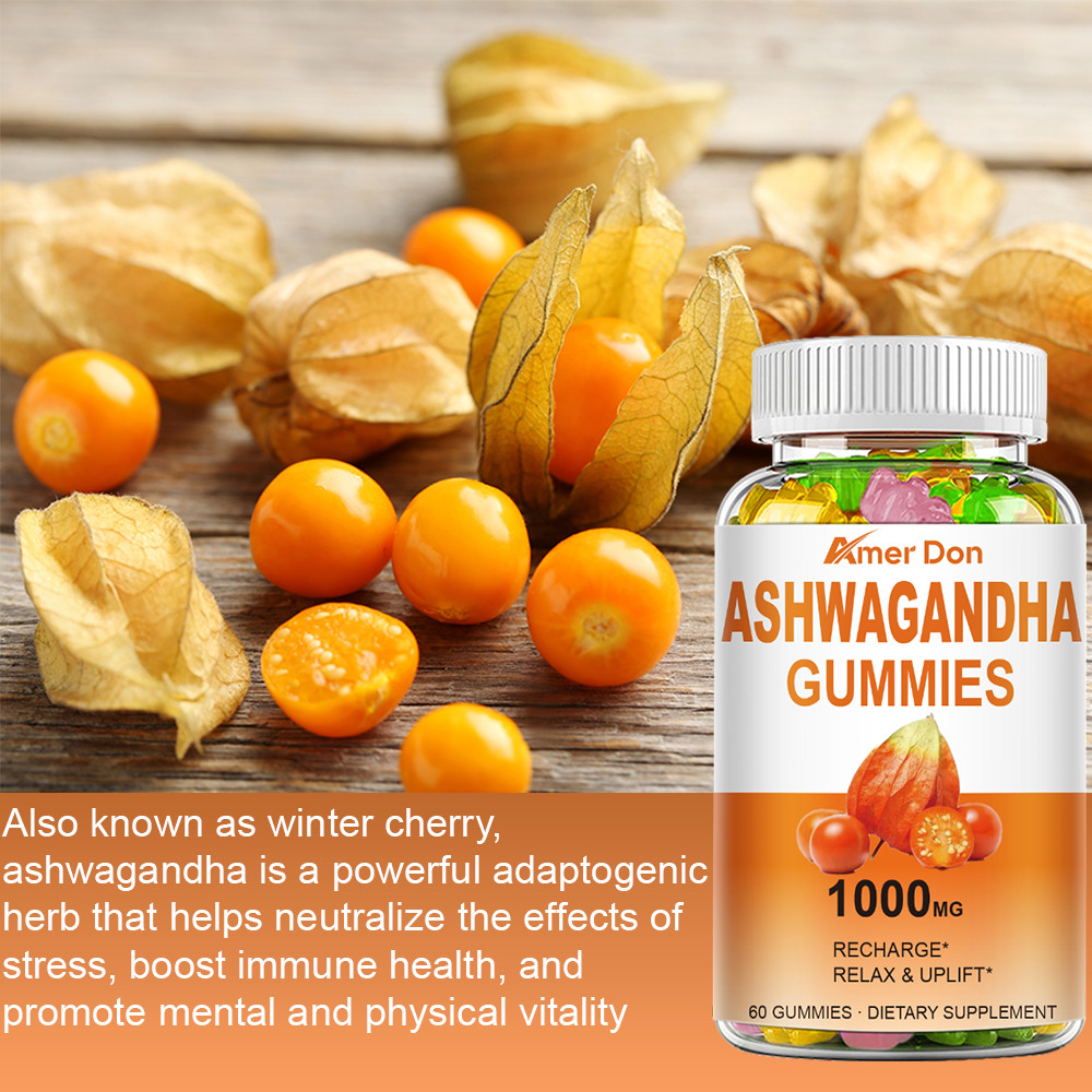 Ashwagandha Gummies, Vegan, KSM 66 Ashwagandha for Stress Support, 60 Count