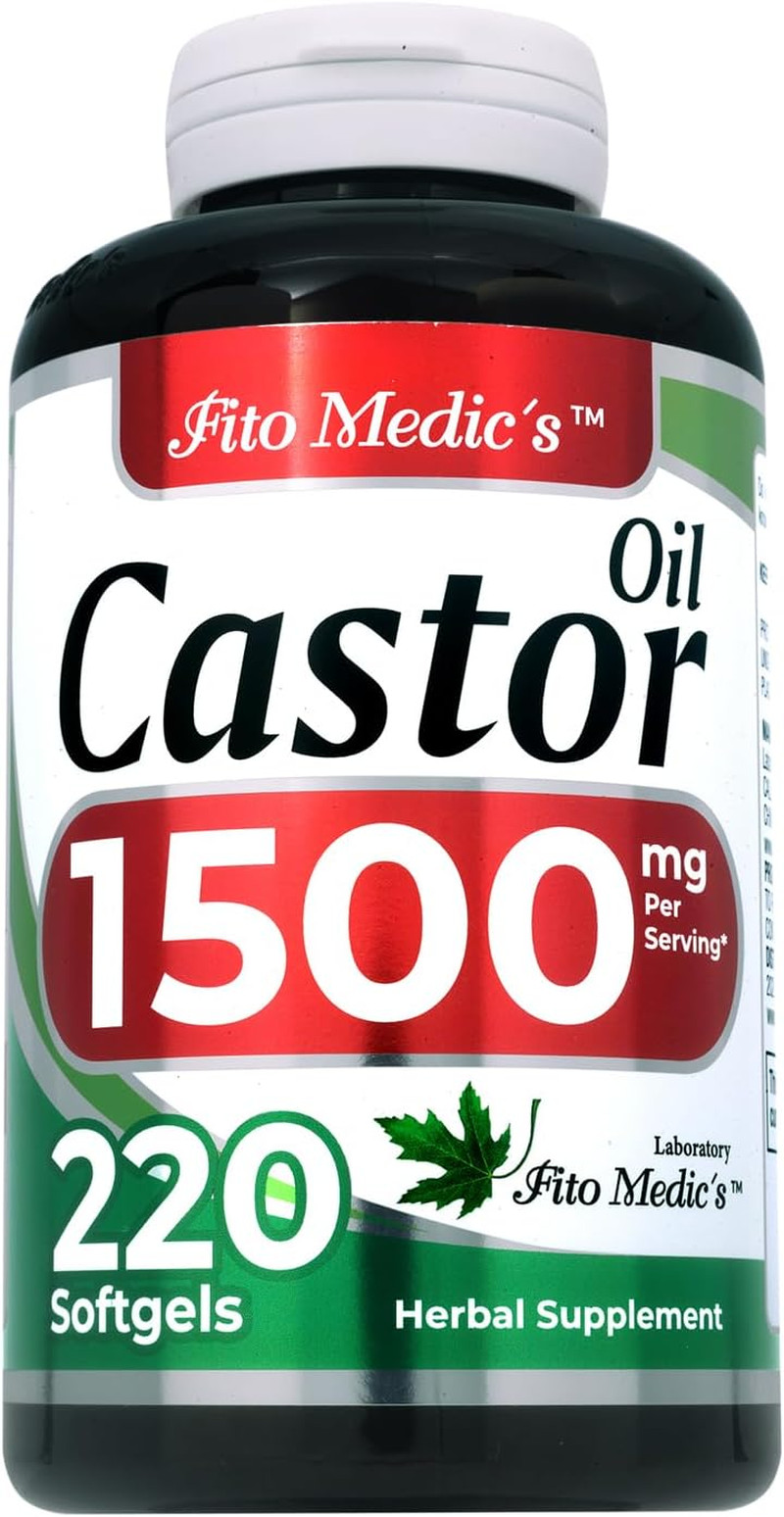 Lab | Castor Oil Pills |220 Softgels |1500 Mg| Castor Oil Softgels | Concentrate