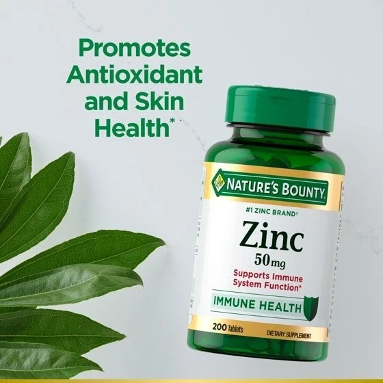 Nature’s Bounty Zinc 50 mg 200 Ct Tablet Support Immume System