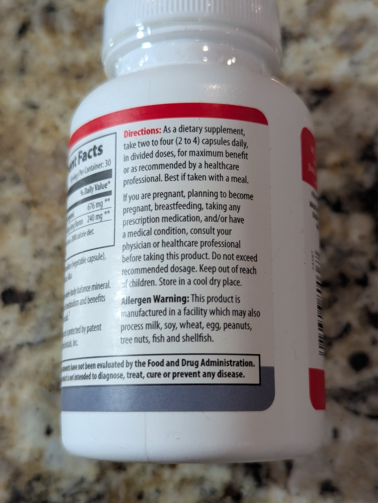 Vibrant Health Boron Calcium Fructoborate 60 capsules exp: 01/2028