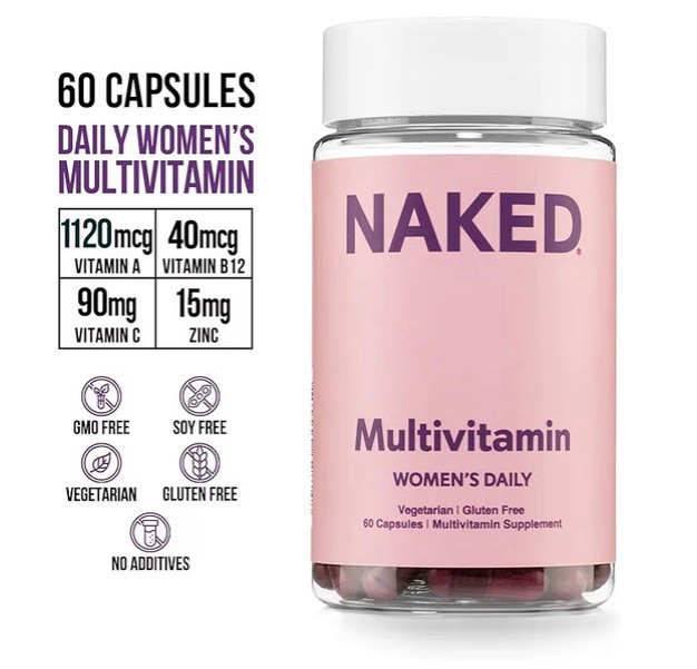 NAKED Nutrition Women’s Multi Daily Multivitamin 60 Capsules Exp 04/2028