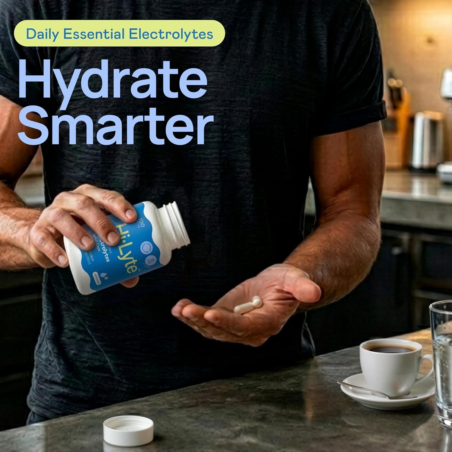 Daily Essentials Electrolytes Quick Caps, Unflavored, 100 Ct | Zero Sugar, No…